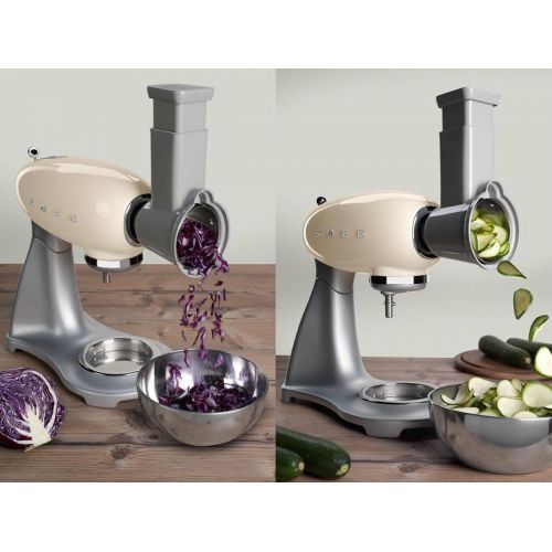 스메그 Smeg SMSG01 Slicer and Grater, Silver