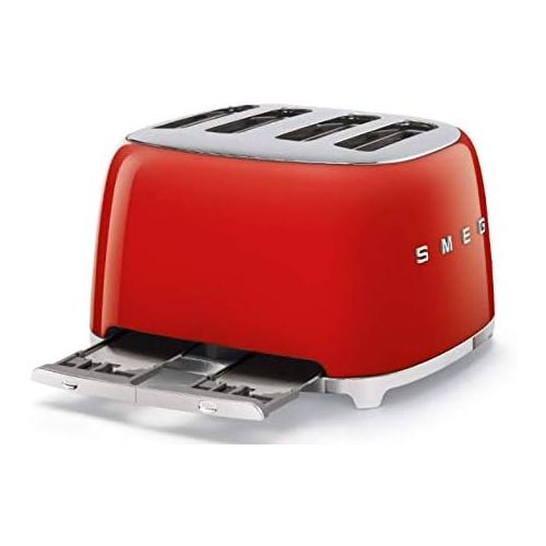 스메그 Smeg 4 Slot Toaster Red TSF03 RDUS