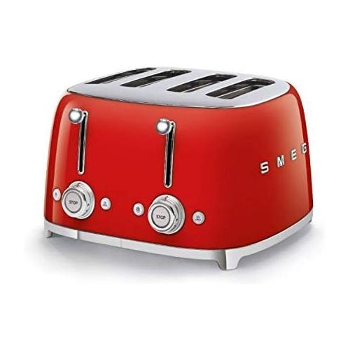 스메그 Smeg 4 Slot Toaster Red TSF03 RDUS