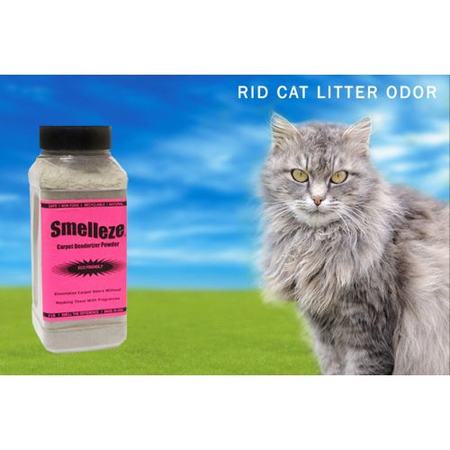  SMELLEZE Eco Cat Litter Odor Removal Additive: 50 lb. Granules Get Poop & Pee Stench Out Safely