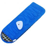 SMILINGGIRL Envelope Cotton Sleeping Bag with Compression Sack, 3-4 Seasons, Easy to Carry, Lightweight, Compact, for Camping, Hiking, Travelling