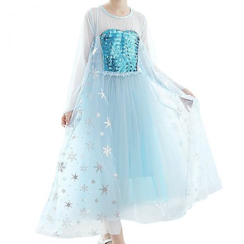  SMITH SURSEE Frozen Elsa Priness Dress Up Costume Cosplay Dress for Girls