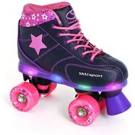 SMJ sport Girls Roller Skates SMJ Sport Flash with LED Sole Size 33 34 35 36