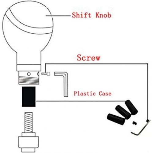 SMKJ Universal Skull Shift Knob with Red Tongue Automatic Manual Gear Shifter car knob fit for Most Transmission Vehicles (Bone Color)