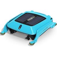 SMONET Robotic Solar Pool Skimmer: SR5 Automatic Pool Robot Cordless Solar Powered Pool Skimmer Cleaner for Pool Surface with Dual Charging Options Obstacle Avoidance Saltwater Compatibility Blue