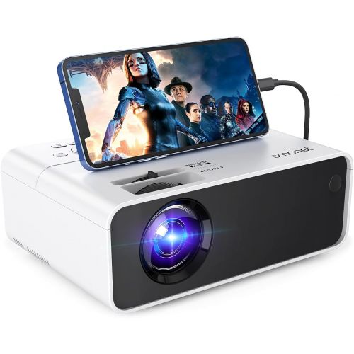  [아마존베스트]1080p Projector for Outdoor Movie,SMONET Portable Movie Mini Projector HD Supported for Outdoor Indoor Use,Home Theater Video LED LCD Projector Compatibale with TV Stick Laptops PC