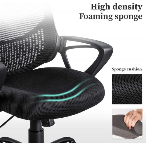  [아마존 핫딜] [아마존핫딜]SMUGDESK Ergonomic Office Chair Lumbar Support Mesh Chair Computer Desk Task Chair with Armrests