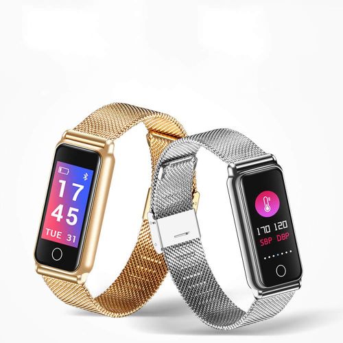  SMXYSH Metal Waterproof Watch Bluetooth Smart Bracelet Sports Step Watch Heart Rate Blood Pressure Meter Watch