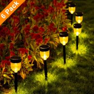 SMY Solar Pathway Lights,6 Pack Solar Outdoor Lights,Garden Lights Outdoor Landscape Lighting for Lawn,Yard,Patio, Pathway,Walkway,Warm White