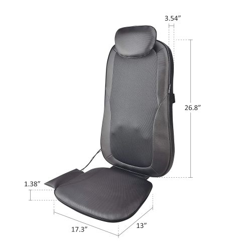  SNAILAX Full Back Massager with Heat- Shiatsu Massage Chair Pad 2D/3D Kneading & Adjustable...