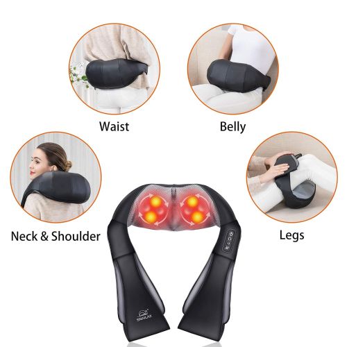  SNAILAX Snailax Shiatsu Neck Massager with Heat - Adjustable Back Massager, Heated Neck Massage Pillow, Electric Massagers for Neck and Back Shoulder Foot Massage