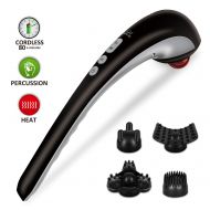 SNAILAX Snailax Cordless Handheld Back Massager - Rechargeable Percussion Massage with Heat, Deep Tissue...