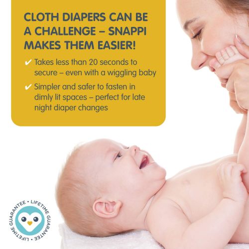  [아마존베스트][Original 5-pack] Snappi Cloth Diaper Fasteners - Replaces Diaper Pins - Use with Cloth Prefolds and Cloth Flats