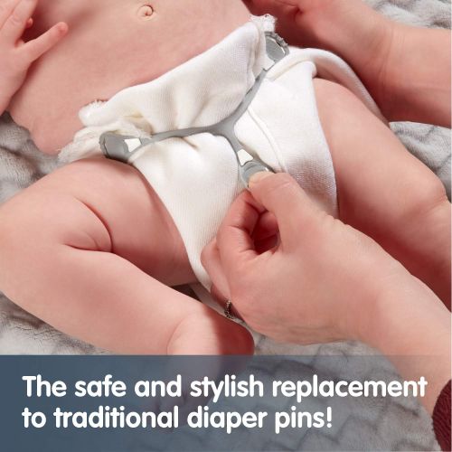  [아마존베스트][Neutral 5 pack] Snappi Cloth Diaper Clips | Replaces Diaper Pins | Use with Cloth Prefolds and Cloth Flatfolds