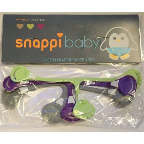  [아마존베스트][Girl 3-Pack] Snappi Cloth Diaper Clips | Replaces Diaper Pins | Use with Cloth Prefolds and Cloth Flatfolds