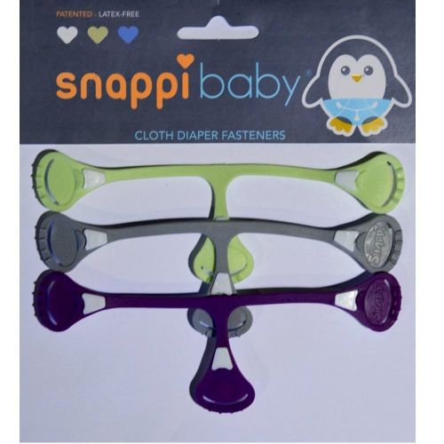  [Girl 3-Pack] Snappi Cloth Diaper Clips | Replaces Diaper Pins | Use with Cloth Prefolds and Cloth Flatfolds