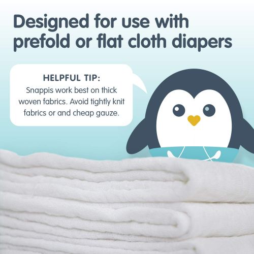  [Neutral 5 pack] Snappi Cloth Diaper Clips | Replaces Diaper Pins | Use with Cloth Prefolds and Cloth Flatfolds