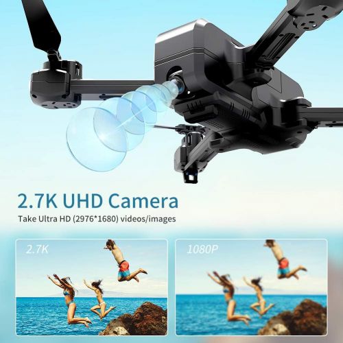  [아마존 핫딜] SNAPTAIN SP510 Foldable GPS FPV Drone with 2.7K Camera for Adults UHD Live Video RC Quadcopter for Beginners with GPS, Follow Me, Point of Interest, Waypoints, Long Control Range,