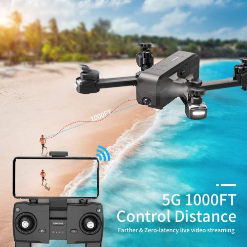  [아마존 핫딜] SNAPTAIN SP510 Foldable GPS FPV Drone with 2.7K Camera for Adults UHD Live Video RC Quadcopter for Beginners with GPS, Follow Me, Point of Interest, Waypoints, Long Control Range,