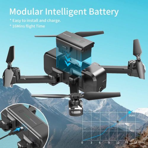  [아마존 핫딜] SNAPTAIN SP510 Foldable GPS FPV Drone with 2.7K Camera for Adults UHD Live Video RC Quadcopter for Beginners with GPS, Follow Me, Point of Interest, Waypoints, Long Control Range,