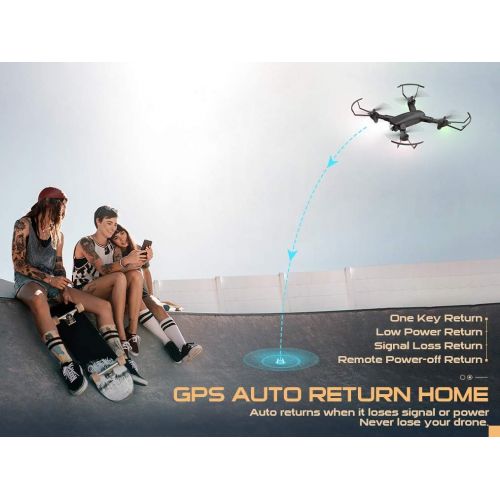  [아마존 핫딜] SNAPTAIN SP500 Foldable GPS FPV Drone with 1080P HD Camera Live Video for Beginners, RC Quadcopter with GPS Return Home, Follow Me, Gesture Control, Circle Fly, Auto Hover & 5G WiF