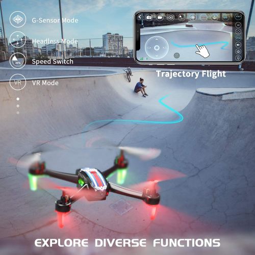  [아마존 핫딜] SNAPTAIN SP660 FPV RC Drone with Camera, 720P HD WiFi Live Video Quadcopter w/Long Flight Time, Voice Control, Gesture Control, APP Support, Trajectory Flight, G-Sensor Mode, Altit