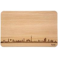 [아마존베스트]SNEG Berlin Skyline Breakfast Board Beech Wood Chopping Board Gift with Engraving Standard S (22 x 14 x 1 cm)
