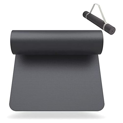  [아마존베스트]SNIKES Yoga Mat (180 x 60 cm) with Free Carry Strap - Yoga Mat for Gym, Workout and Yoga - Yoga Mat Non-Slip and Extra Thin with 4 mm Thickness - Fitness Mat, Sports Mat for Home