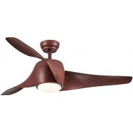 SNJ Ceiling Fan with Lights and Remote Control for Living Room,Bedroom and Dining Room,Natural Walnut Finish,52-Inch Indoor Use