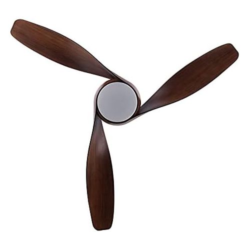  SNJ Ceiling Fan with Lights and Remote Control for Living Room,Bedroom and Dining Room,Natural Walnut Finish,52-Inch Indoor Use