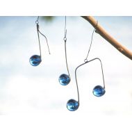 /SNLCreations Three Glass Music Notes Blue and Silver Colored Suncatcher Ornaments Fun Gift Idea for Music Lover Handmade in Canada