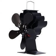 SNOQ Wood Burning Fireplace Fans, Eco Friendly Silent Operation Stove Fan with for Living Room for Kitchen for Home