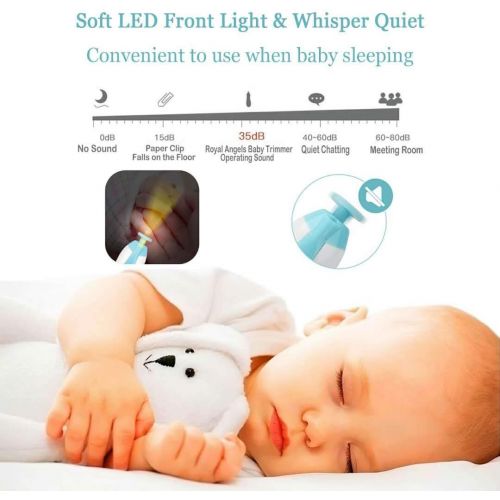  [아마존베스트]SNOW Baby Nail File Electric Nail Trimmer File Manicure Set, Toes Fingernails Care Trimmer with LED Light for Newborn, Kids and Adults