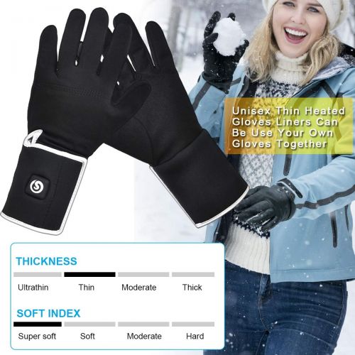  [아마존 핫딜] [아마존핫딜]Snow deer Heated Glove Liners for Men Women,Rechargeable Battery Motorcycle Ski Snow Warmer Mitten Glove Arthritis