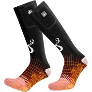 SNOW DEER 2022 Upgraded Rechargeable Electric Heated Socks,7.4V 2200mAh Battery Powered Cold Weather Heat Socks for Men Women,Outdoor Riding Camping Hiking Motorcycle Skiing Warm W