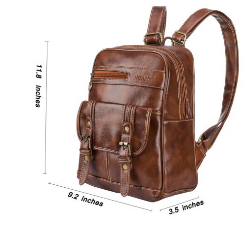  Leather Backpack for Women SNUG STAR Vintage School Bag Students Bookbag Satchel Purse