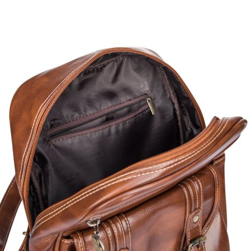  Leather Backpack for Women SNUG STAR Vintage School Bag Students Bookbag Satchel Purse