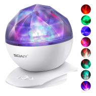 SOAIY Aurora Night Light Projector Lights, Soaiy, 8 Changing Aurora and 360°Rotatable, 1h Auto closes , Built-in Speaker, for kids or Adults to Sleep Soothe, Insomniac and Anxious Relax,