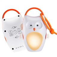 SOAIY Portable Compact Baby Sleep Soother Owl White Noise Shusher Sound Machine with Sleep Aid Night Light,7 Soothing Sounds with Volume Control,Auto-Timer for Traveling,Sleeping,B