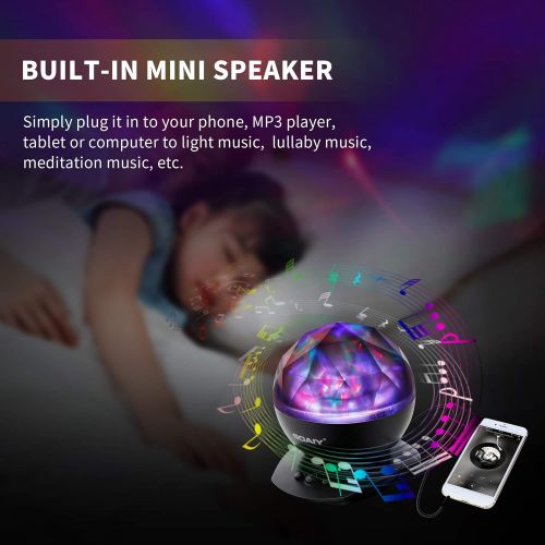 [아마존 핫딜]  [아마존핫딜][Upgraded Version] SOAIY Soothing Aurora LED Night Light Projector with UL Certified Adapter,Timer,Remote,Music Speaker,8 Lighting Modes,Relaxing Light Show,Mood Lamp for Baby Kids
