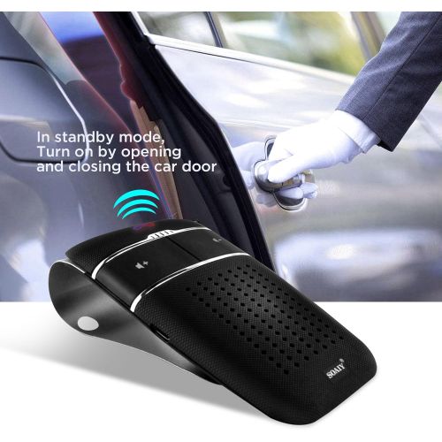  [아마존 핫딜]  [아마존핫딜]SOAIY S-32 Voice Command Hands-Free Bluetooth in-car Speakerphone, Wireless Bluetooth Car Kit for Safely Driving with Shake Power On Function