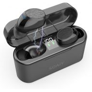 [아마존 핫딜] SOAIY Bluetooth Wireless Earbuds with 3500mAh Charging Case TWS Stereo in Ear Headsets Built in Mic Headphones with Deep Bass IPX7 Waterproof for iPhone Android Phone (Black)