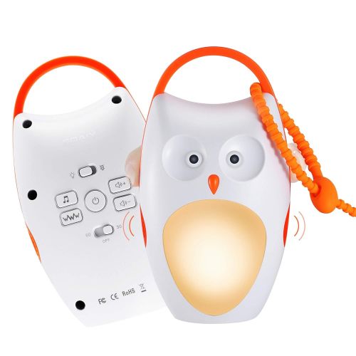  [아마존베스트]SOAIY Portable Compact Baby Sleep Soother Owl White Noise Shusher Sound Machine with Sleep Aid Night Light,7 Soothing Sounds with Volume Control,Auto-Timer for Traveling,Sleeping,B