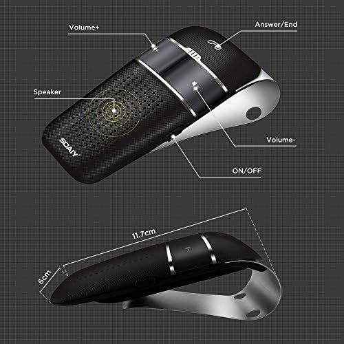  [아마존베스트]-Service-Informationen SOAIY S-32 Bluetooth In-Car Speakerphones Voice Commands Hands-free Multipoint Pairing Wireless Speakerphones with Car Charger