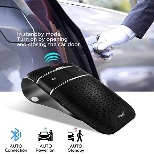  [아마존베스트]-Service-Informationen SOAIY S-32 Bluetooth In-Car Speakerphones Voice Commands Hands-free Multipoint Pairing Wireless Speakerphones with Car Charger
