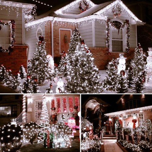  SOCO Outdoor Solar Christmas String Lights Ambiance Lighting 72ft 200 LED Waterproof Solar Fairy Mini String Lights Decoration for Thanksgiving, Patio, Gardens, Homes, Party, Wedding, H