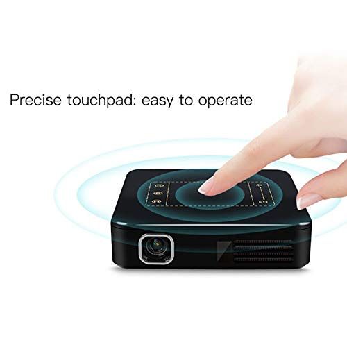  SODIAL Android 7.1 Pocket Mini Projector D13 4K Smart TouchPad Pico DLP Portable LED WiFi Bluetooth 8000mAh Battery Home Theater(US Plug)