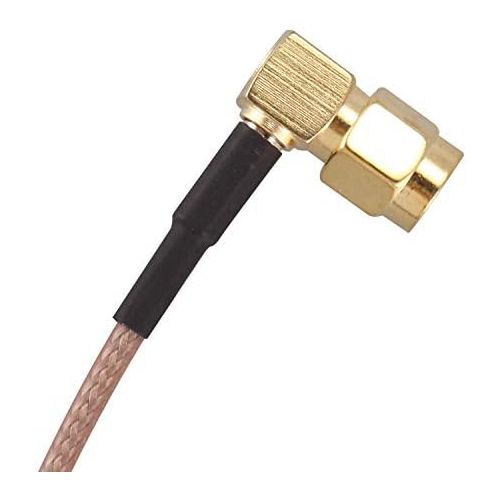  [아마존베스트]SODIAL(R) 6 SMA Male to SMA Right Angle Male Plug Jumper Pigtail Cable RG316