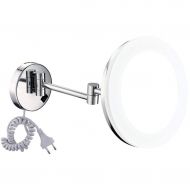 SODKK 3x Magnification Lighted Makeup Mirror, 8 Inch Wall Mounted Bathroom Mirror Double-sided Vanity...