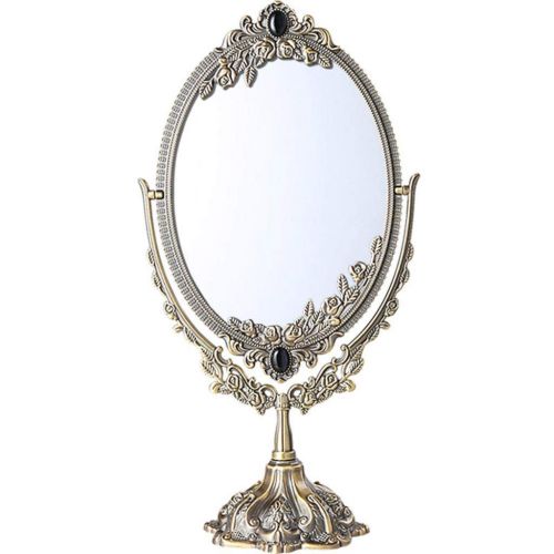  SODKK Desktop Vanity Mirror, Double Sided Ornate Freestanding Table Top Mirror Dressing Table Mirror Vintage...